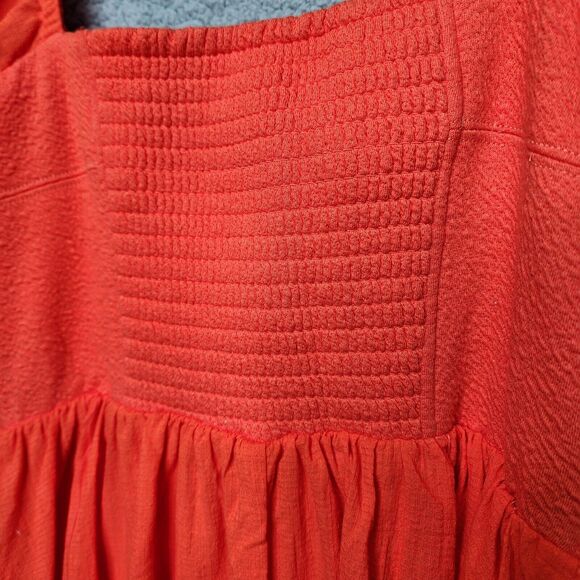 ANTHROPOLOGIE Women's Medium MAEVE Red Orange NWT Sweetheart Mini Dress - Picture 15 of 16